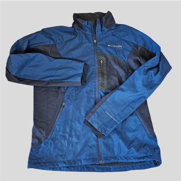 Columbia Mens Titanium Interchange Jacket Omni-Shield Coat Outdoor Hiking Blue L - Picture 1 of 16